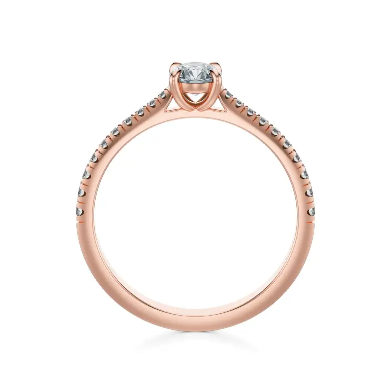 Pierścionek z różowego złota z diamentami AJPZ_104